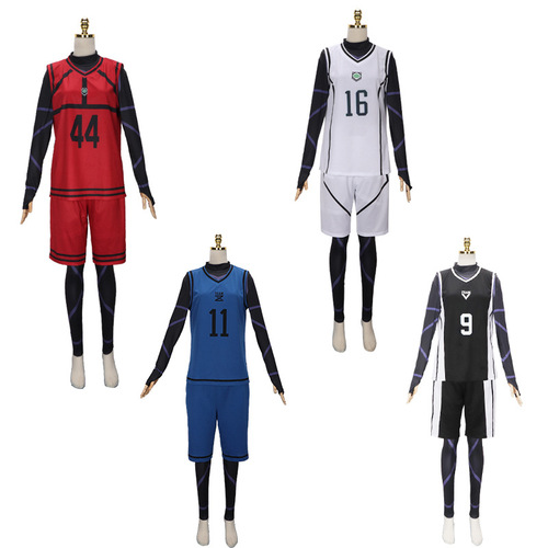 BLUELOCK blue prison cosplay jersey with 