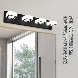 跨境镜前灯浴室灯正方形LED亚克力壁灯简约床头灯卧室灯化妆灯具