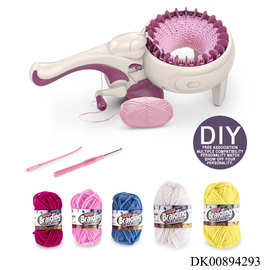 儿童创意织毛衣女孩手摇毛线编织器DIY编织毛衣围巾过家家玩具
