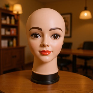 Mannequin head, hat, glasses, plastic accessory
