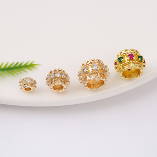 18K��ɫ΢��ʯ��߅���δ�׸���܇݆�U���D�\��Ͱ����diy��