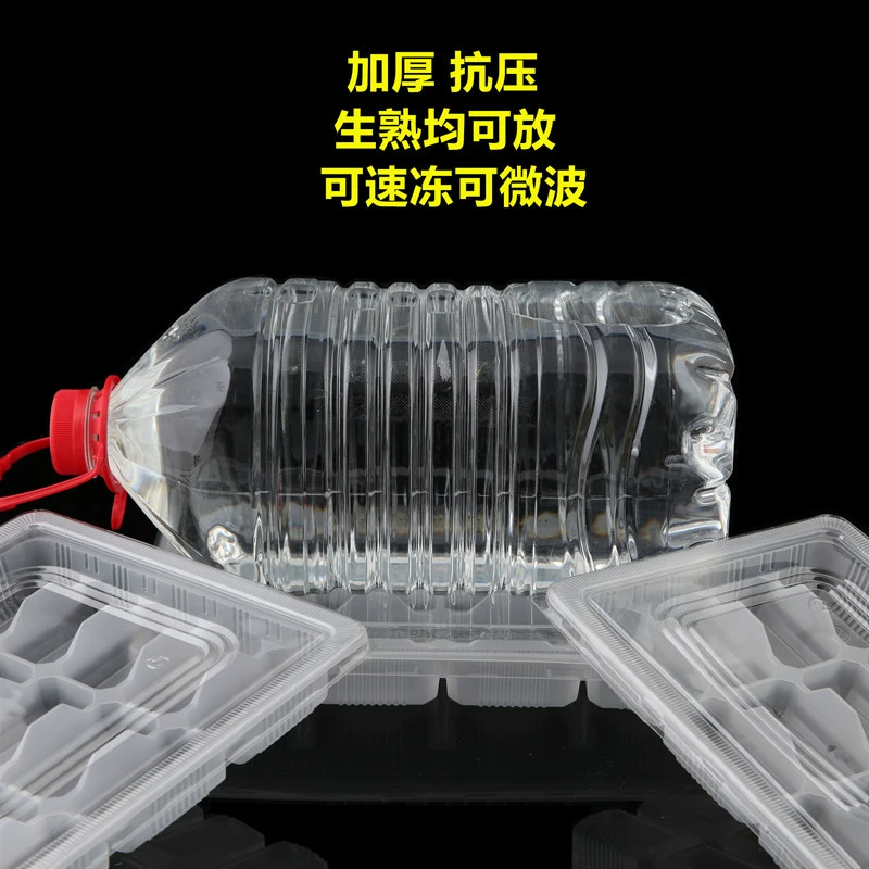 Disposable dumpling box dumplings dumpling dumpling box takeaway pack box 1520 grid transparent dumpling box thick lunch box