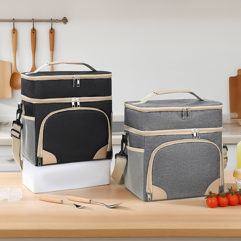 Nuevo color transfronterizo de gran capacidad bolsas de picnic bolsas de aislamiento térmico al aire libre bolsas de hielo para trabajar bolsas de almuerzo de viaje