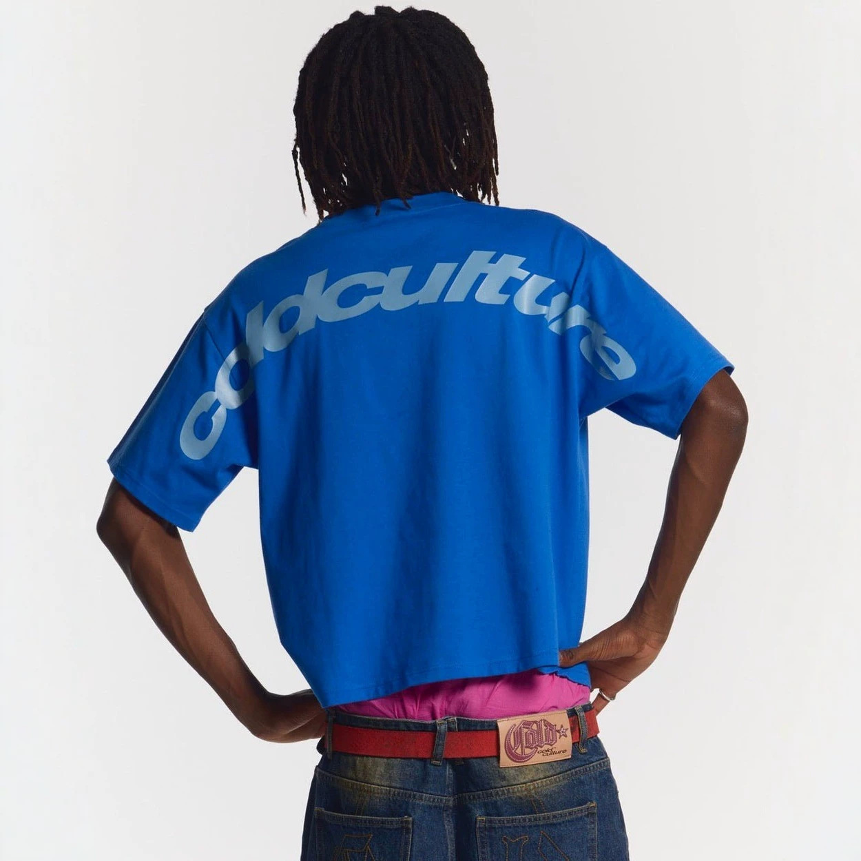 Camiseta de Algodón de Corte Holgado con Estampado de Letras para Hombre y Mujer, COLD | Tejido Transpirable