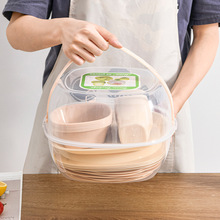 便携式餐具户外 36件套塑料野营餐具 野餐野炊盒套装