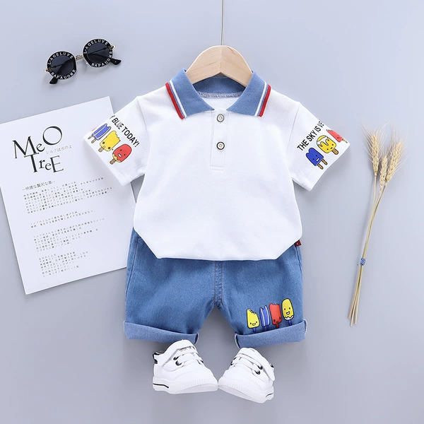 89 (48) - Ice Cream Short Sleeve Set White