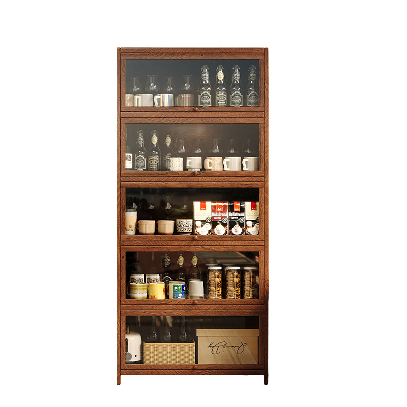 Gabinete lateral, gabinete de almacenamiento de cocina, gabinete lateral de té, gabinete de vino minimalista moderno, sala de estar, estante para tazas de agua contra la pared