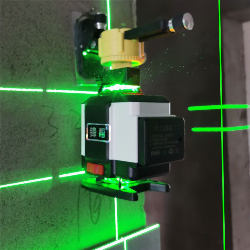 锋帮墙地一体机自动打线12线水平仪绿光贴墙仪高精度强光贴地仪