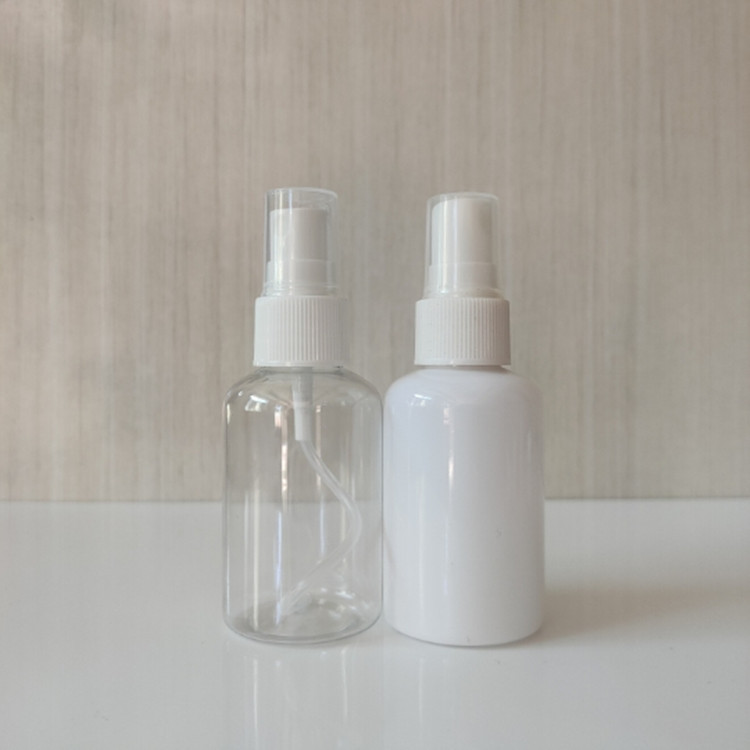 In stock thick-walled 50ml spray bottle cosmetic分装瓶 plastic spray bottle PET clear spray bottle