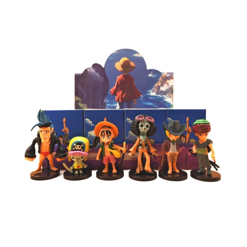 Хит продаж: фигурки One Piece, двумерные фигурки, слеп-боксы, куклы Луффи, детские маленькие подарки, слеп-бокс игрушки