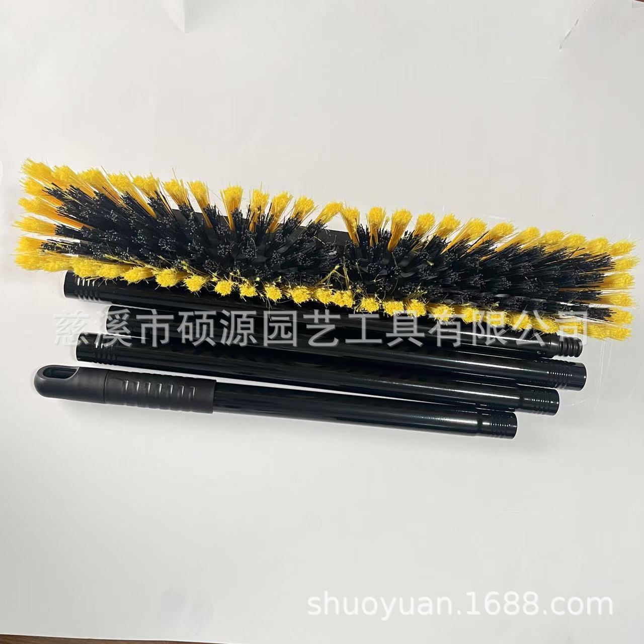 야외용 긴 손잡이의 단단한 강모 바닥 청소 브러시, 타일용 맞춤형 브러시, 마당용 빗자루, 오염 제거용, 탈부착 가능한 바닥 브러시, 강력한 바닥 청소용 브러시
