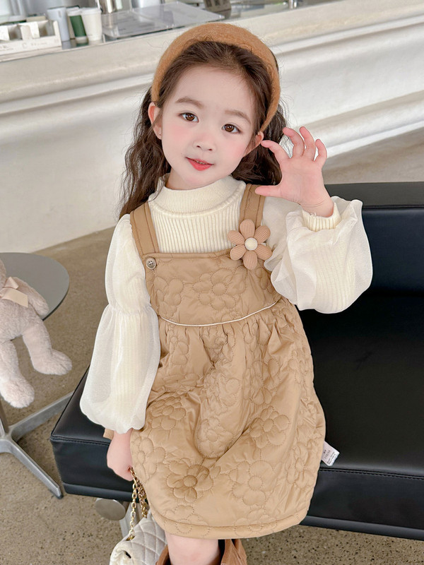 女童秋季套装儿童时髦洋气吊带裙两件套2025新款宝宝秋冬韩版女孩|undefined
