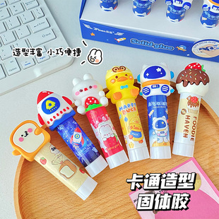 High viscosity glue stick glue stick cartoon head glue bear rabbit glue stick diy solid glue student supplies