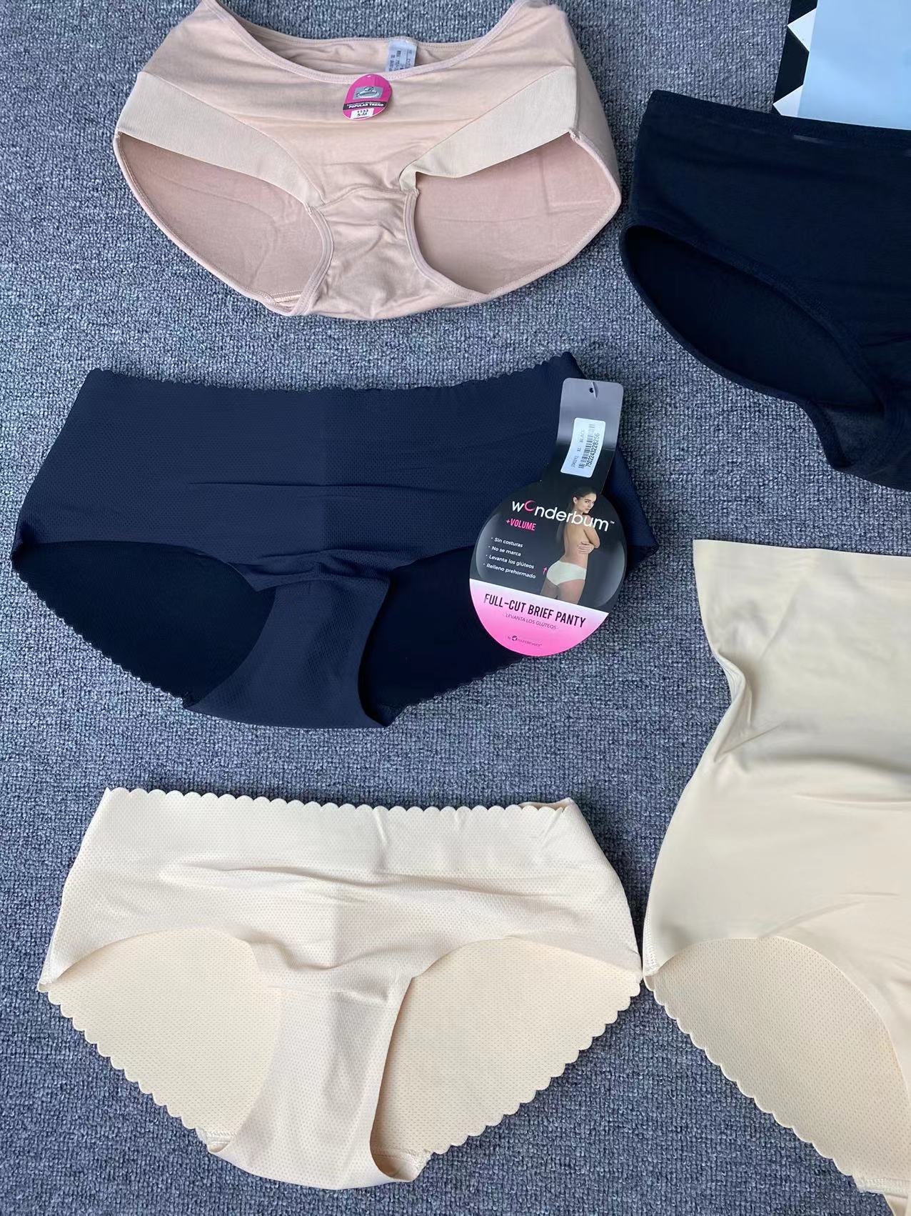 De las mujeres falso trasero cuerpo completo que forma los pantalones Calzoncillos cadera levantamiento del vientre que forma los pantalones