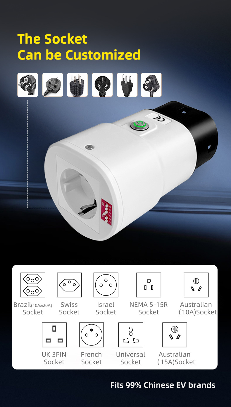 Carefully Selected V2L Brazil External Charging Byd Power Take-Off Ccs2 Vehicle-Use Type2 European Standard Discharge Gun Discharger