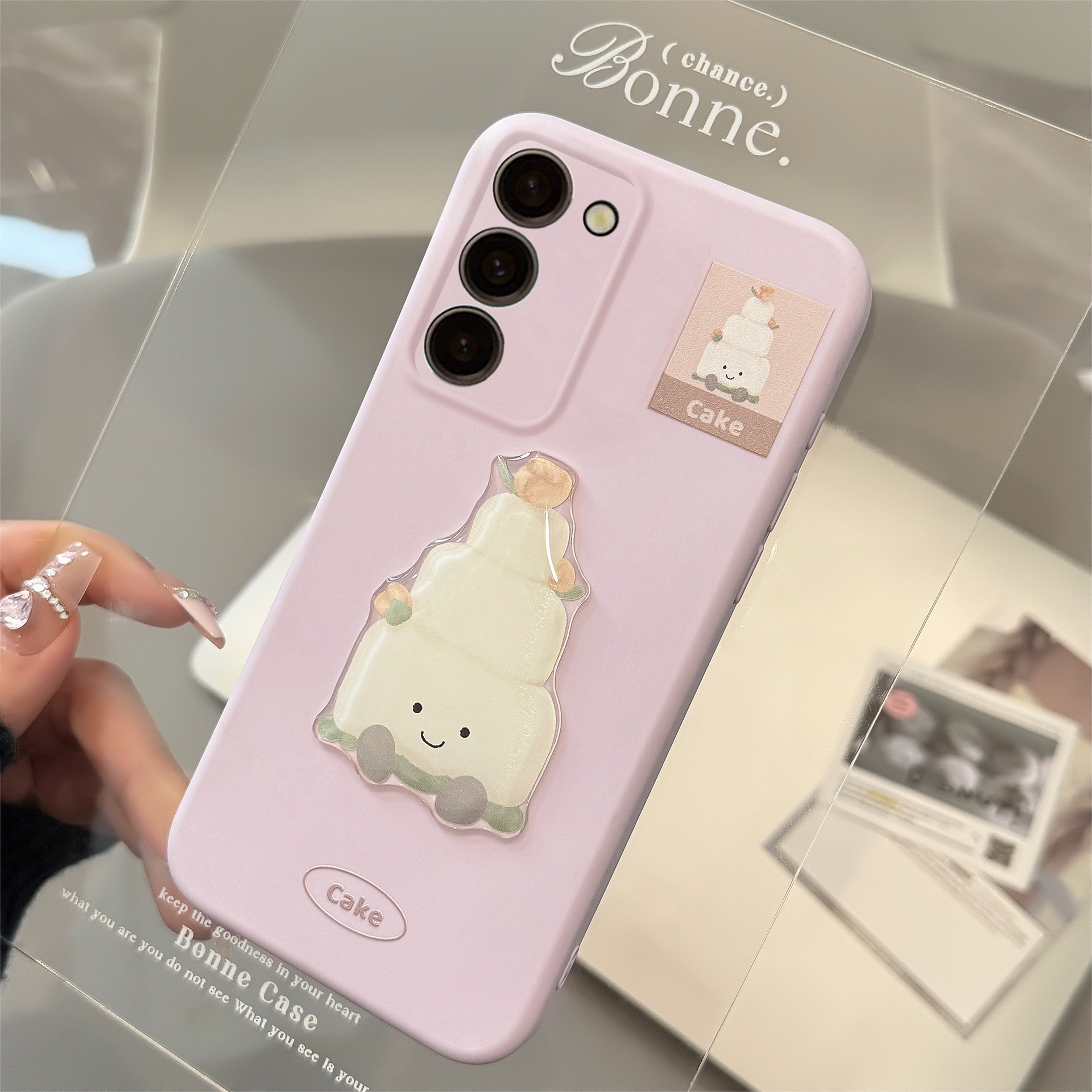 【三星】适用立体奶油蛋糕S24ultra手机壳s23菲林壳GalaxyA14硬壳