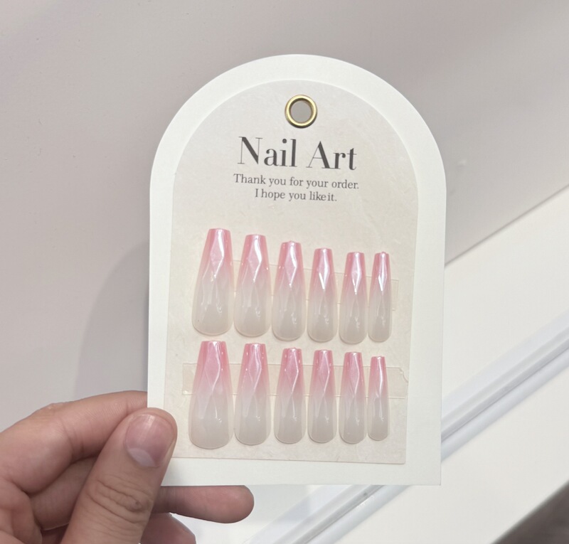 12Pcs Wearable 3D Diamond Artificial Nails Transparent Trapezoid Long Pointed Concave and Convex 3D Crystal Glass Armor