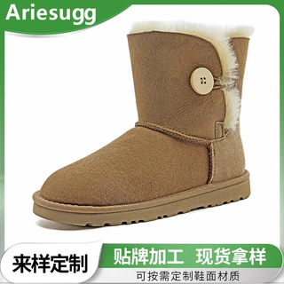 OEM雪地靴女冬季Ariesugg皮毛一体加厚保暖棉鞋秋冬季批发