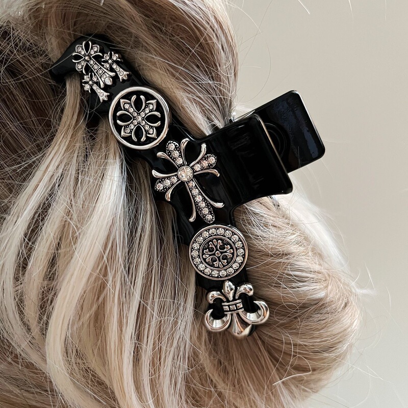Cross-shaped heavy-duty hair clip, fashionable, trendy, delicate, simple, green snake design, sweet and cool, for stylish girls, exquisite and retro, for women Cross-shaped heavy-duty hair clip, fashionable, trendy, delicate, simple, green snake design, sweet and cool, for stylish girls, exquisite and retro, for women