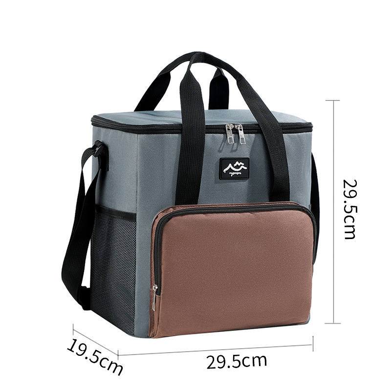 2025 bolsa de almuerzo Oxford tela de aluminio gruesa bolsa de picnic al aire libre bolsa de hielo de gran capacidad caja de almuerzo bolsa de aislamiento al por mayor