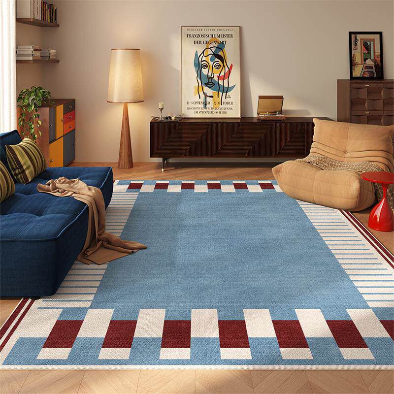Korean-style loop-pile floor mat for bedroom decoration, non-slip, dirt-resistant, insulating, washable, wear-resistant, foldable carpet for living room