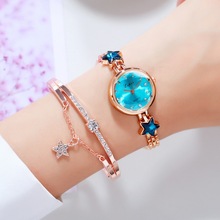 时尚女生手链手表 创意镶钻气质女表简约小表盘星星水钻石英表