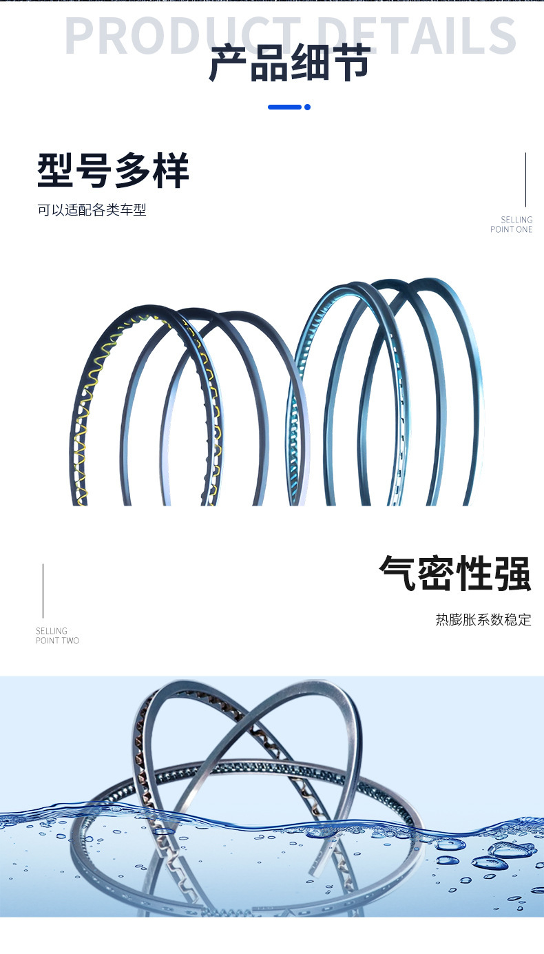 3S/3S-F Automotive Piston Ring 13011-74070/74090, Multiple Specifications 86*1.5*1.5*4.0