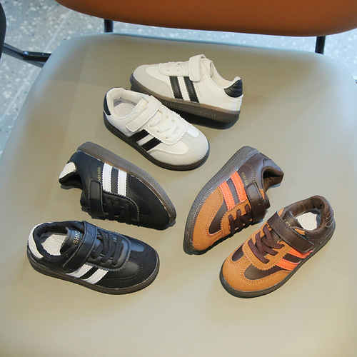 女童休闲板鞋春秋新款儿童德训鞋男童运动鞋女宝宝韩版阿甘鞋防滑