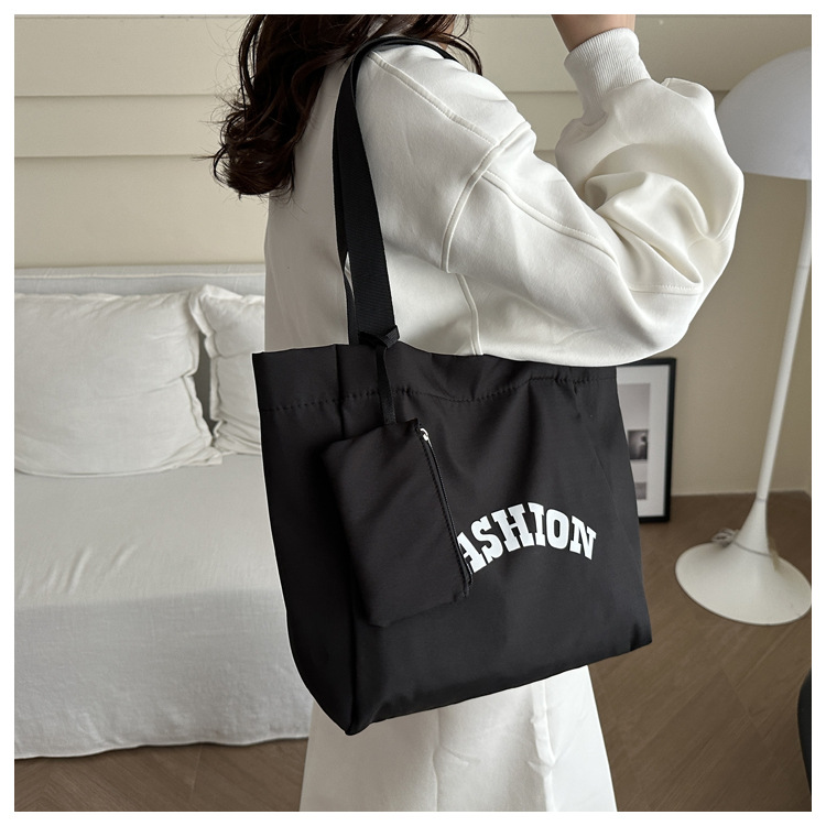 95g Weight Polyester Lining Material Magnetic Buckle Closure Type Double Shoulder Straps Strap Type Canvas Bag Bags Type Daily Occasion Oxford Cloth Material Women's Backpack Backpack Letter Pattern All Seasons Season Women's Gender Basic Style Square Shape Women's Basic Letter Oxford Cloth Shopping Bags 7
