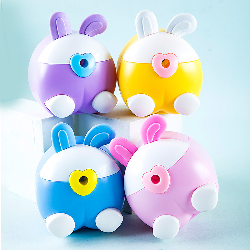 Happy 7826PP lindo mascota lindo sacapuntas Sacapuntas de lápiz de manivela de los niños sacapuntas automático de la pluma papelería del estudiante