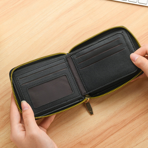 Card holder for women, large capacity, multi-card slot, anti-magnetic, small and portable, integrated wallet with document storage, zipper