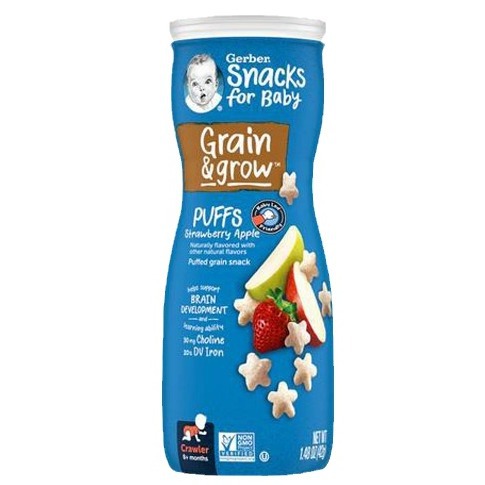 GERBER Strawberry Star Puffs 42g thực phẩm bổ sung dành cho trẻ sơ sinh thương mại tổng hợp
