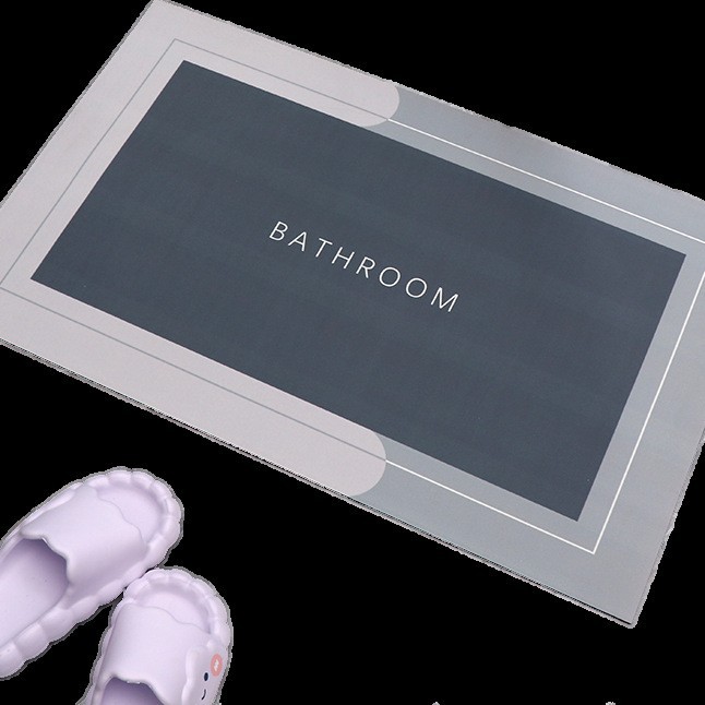 Alfombra de suelo transfronteriza alfombra de suelo antideslizante de baño de color sólido alfombra de barro suave de diatomita simple cocina alfombra de suelo de baño