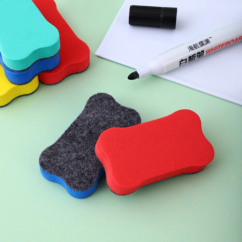 Wholesale EVA felt cloth whiteboard eraser colorful blackboard eraser creative small bone children's eraser new material whiteboard