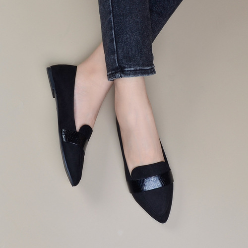 Foreign trade cross-border ins trendy shoes for women new versatile spring and summer shallow mouth soft sole scoop shoes pointed toe ladies shoes