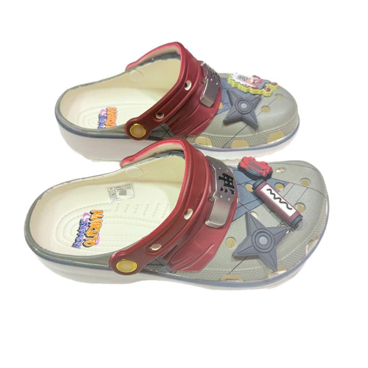 Zuecos perforados estilo anime Naruto transpirables unisex