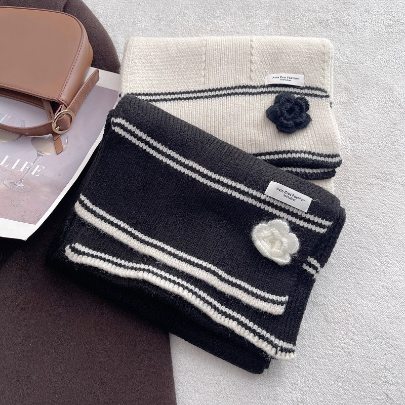 Шерстяной зимний шарф, универсальный теплый плащ, стиль Chanel, высокое качество, увеличить толщину