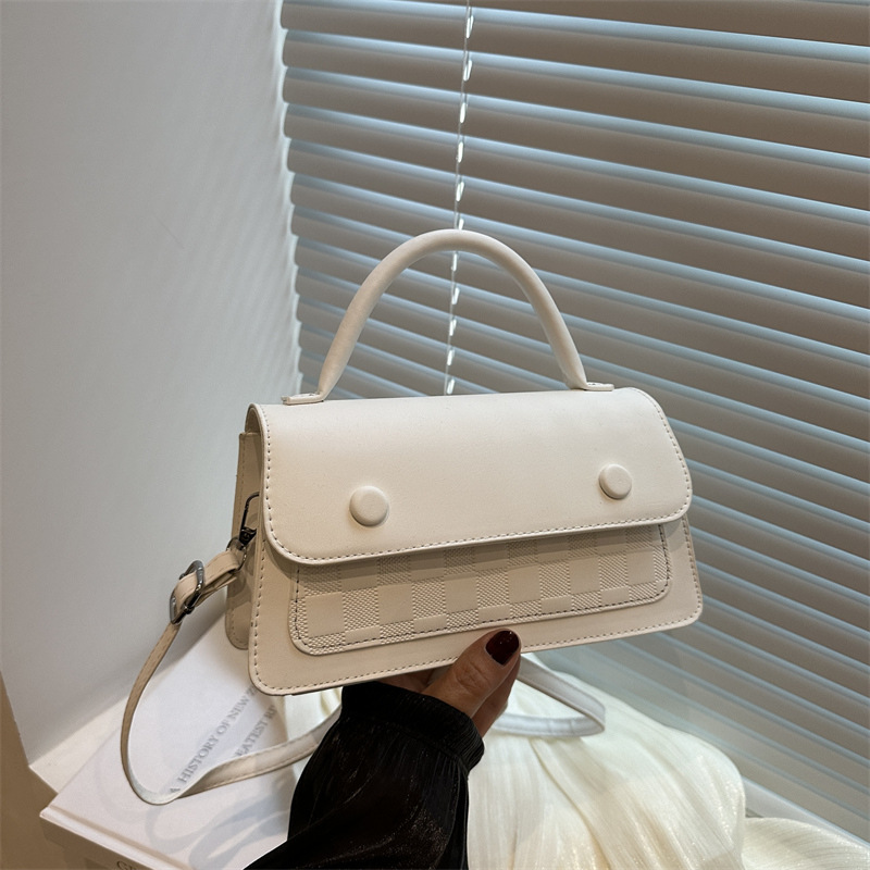 Colores contrastantes de costura de damas ocio 2024 estilo de moda extranjero nuevo otoño brazo de hombro bolso de mochila cuadrado