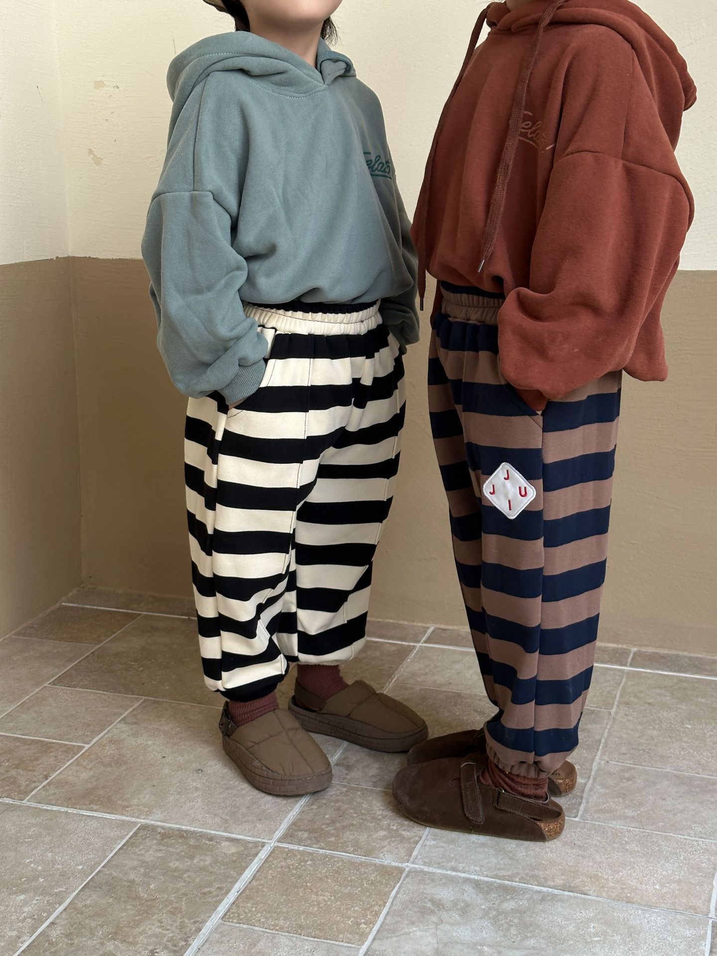 Streetwear Stripe Cotton Blend Boys Pants display picture 1