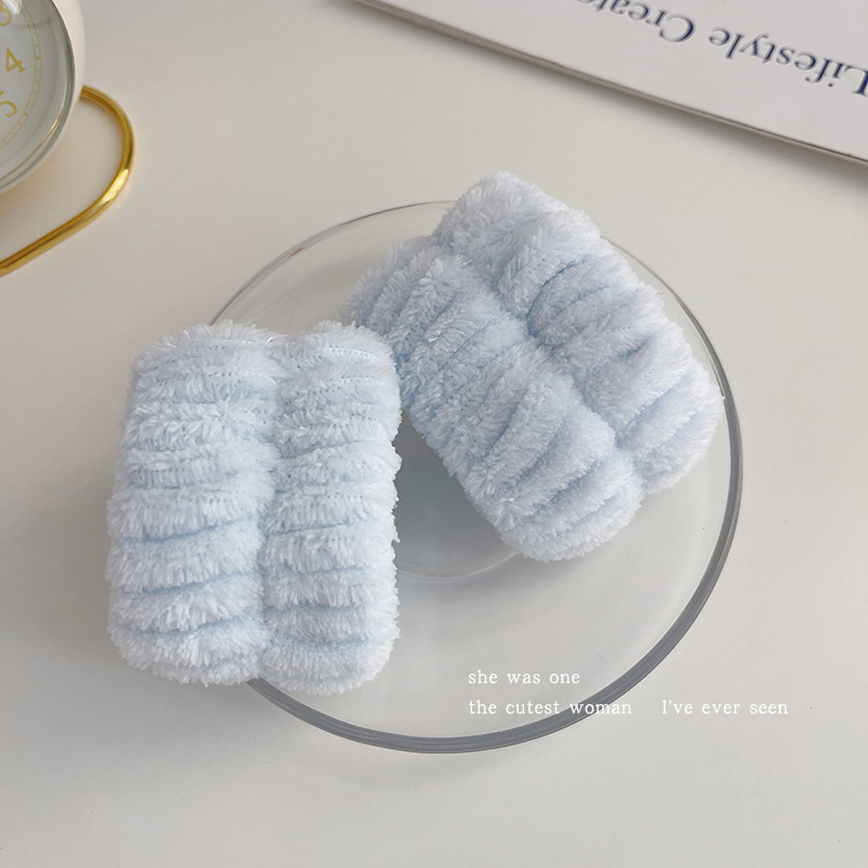 Lavar la cara correa de muñeca artefacto de absorción de agua pelúcia cabello cordón de cabeza de doble uso toalla de mano a prueba de humedad cabello para lavar anillo de cabello especial