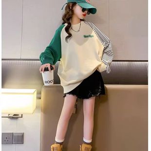 Girls' fleece-lined thickened sweater autumn and winter western style fried street double-layer warm top winter Children's Hooded Coat