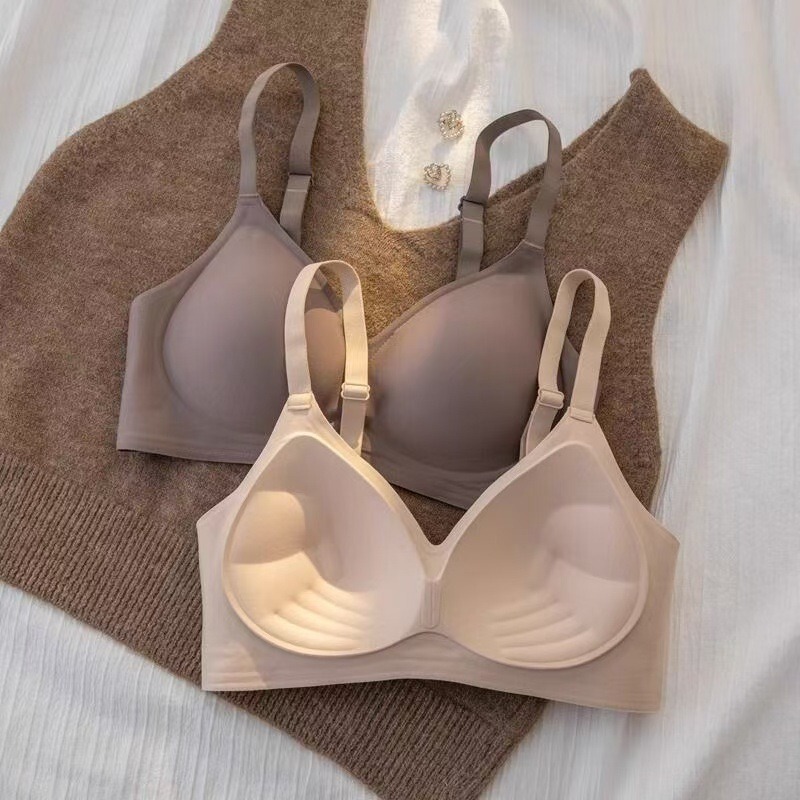 Lifting, Push-Up, Anti-Sagging, Small-Breasted Intimates for Women, Seamless Fixed Cup Jelly Sweat-Wicking, Breathable, Quick-Drying Bra