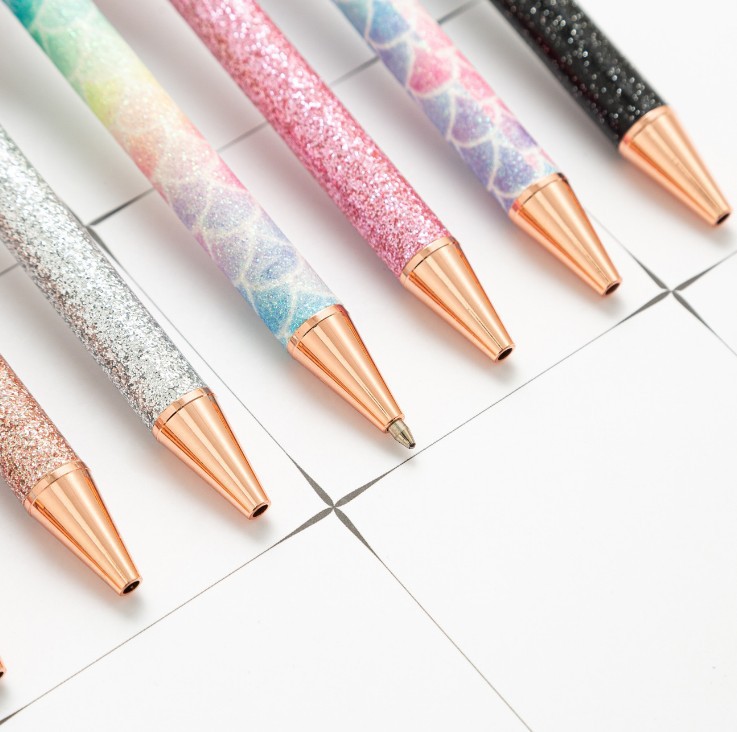 Precioso color lindo bolígrafo regalo pluma de metal pluma retro colorido chica cuaderno