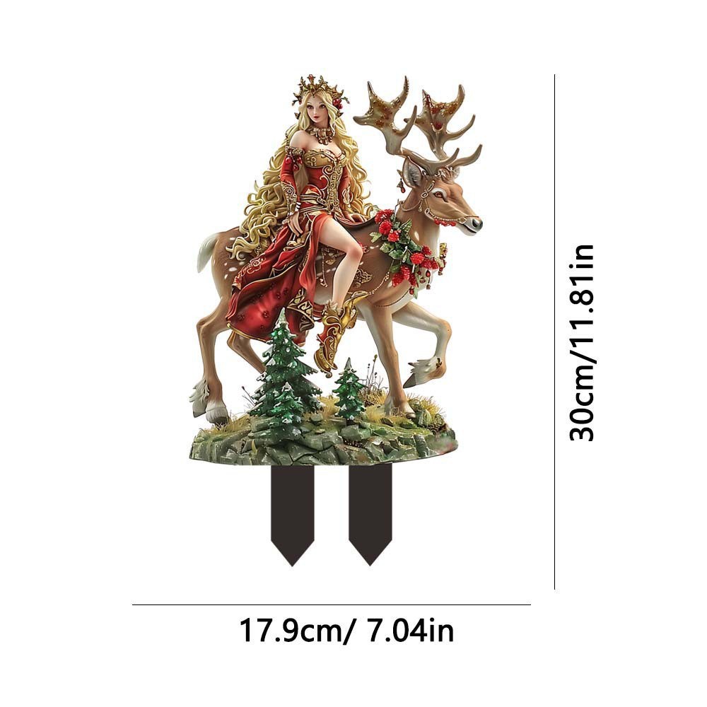 Nuevos productos transfronterizos de Navidad genio y árboles jardín interior y exterior acrílico inserción infantil interesante inserción