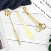 Golden set, candle, 3 piece set