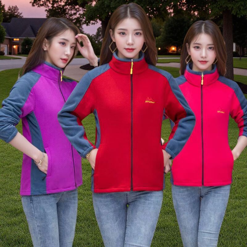New Style Loose Zipper Fleece Jacket for Middle-Aged and Elderly Women, Autumn and Winter Fleece Top Cardigan, Wholesale from Manufacturer New Style Loose Zipper Fleece Jacket for Middle-Aged and Elderly Women, Autumn and Winter Fleece Top Cardigan, Wholesale from Manufacturer