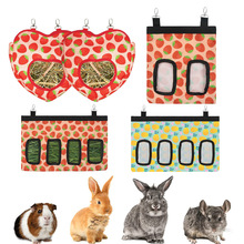 跨境亚马逊 兔子喂食袋龙猫荷兰猪 鼹鼠喂草袋兔子干草袋宠物食包