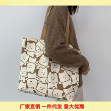 大容量现货小众批发帆布女新款韩版单肩包百搭学生简约购纯垒德株