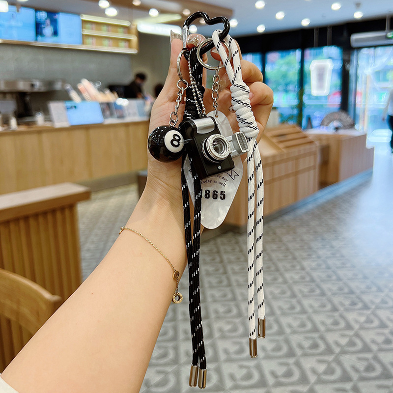 59g Weight Bag Pendant, Keychain Classification 1 Piece Quantity Holiday, Daily Occasion Polyester Material Billiards, Cherry Pattern Unisex Gender Cute Style 1 Piece Cute Billiards Cherry Polyester Unisex Bag Pendant Keychain 7