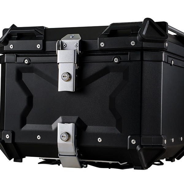 Ahora el tronco de la motocicleta de la aleación de aluminio 55L/65L/80L/100L avanzó el negro plano/en relieve desprendible durable